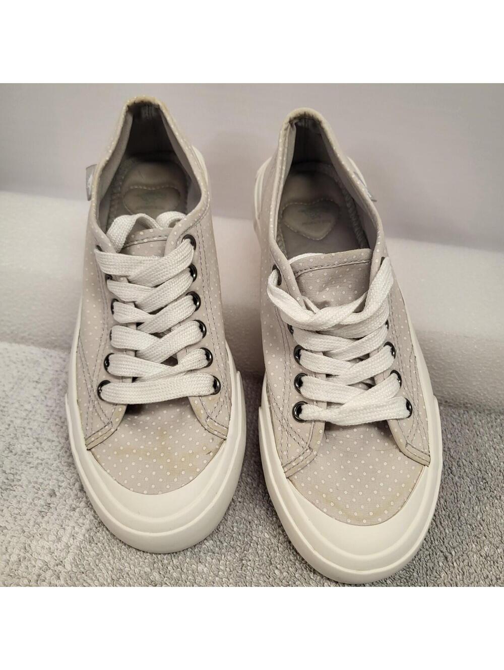 Rocket Dog Jazzin women sneakers Low-top lace-up grey & white polka-dot print 6